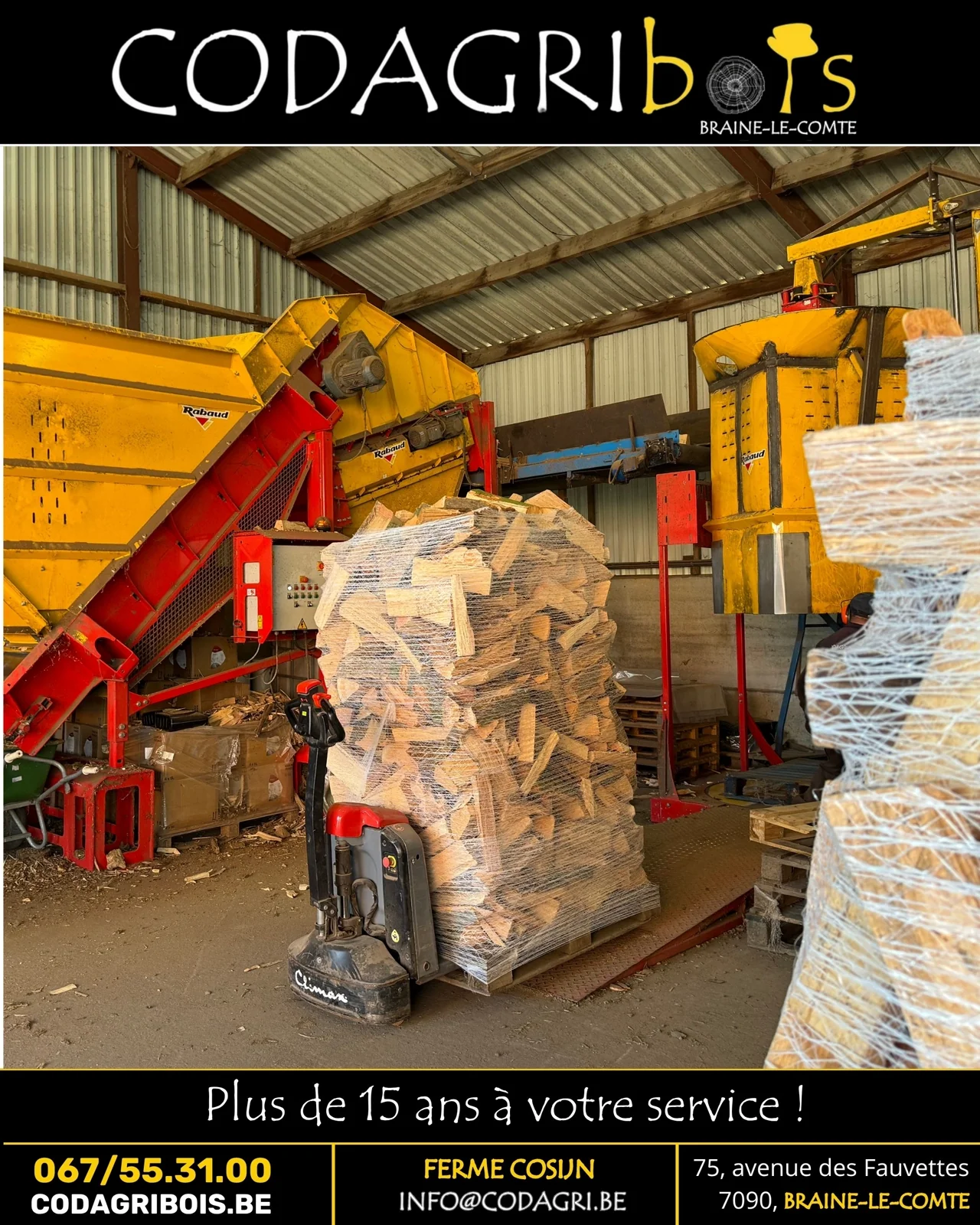 Palette de bois préparée dans nos ateliers